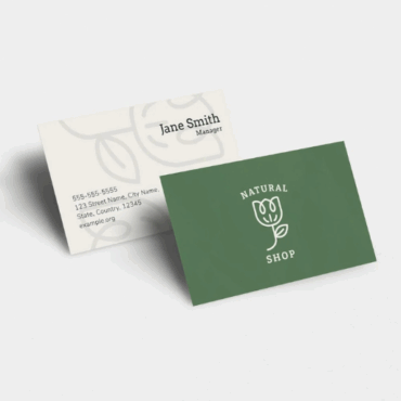 14pt + Matte Finish Folded Business Card