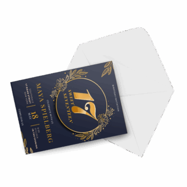 Metallic Foil invitation card