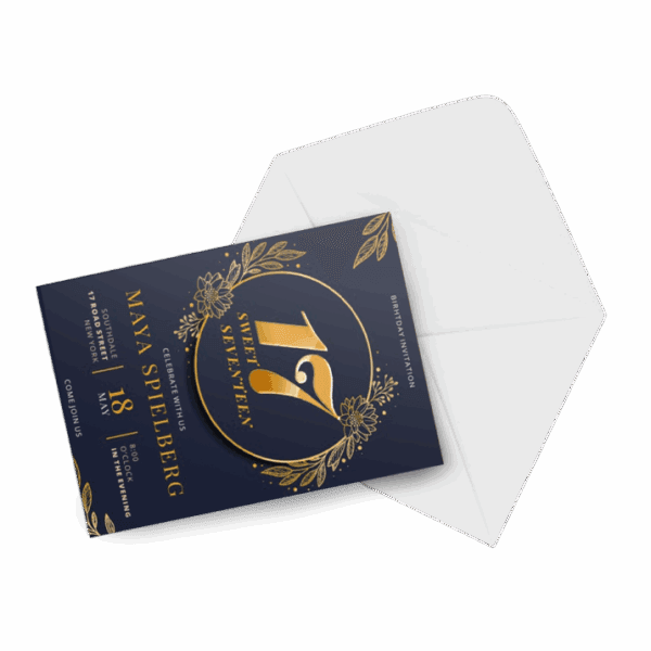 Metallic Foil invitation card