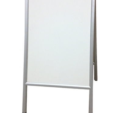 A-Frame Aluminum Sidewalk White Marker Board Easel