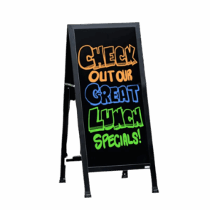A-Frame Sidewalk Menu Black Marker Board Easel