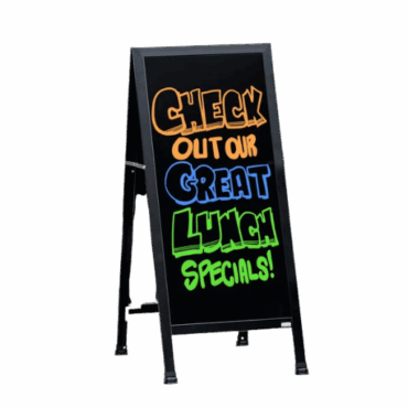A-Frame Sidewalk Menu Black Marker Board Easel