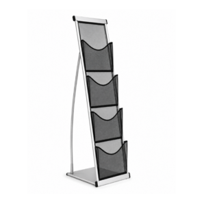 4-Pocket Mesh Portable Literature Stand