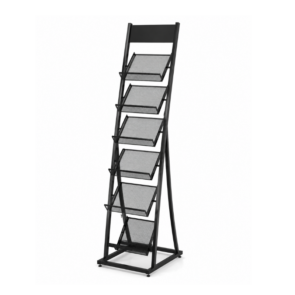 6-Pocket Mobile Magazine Rack