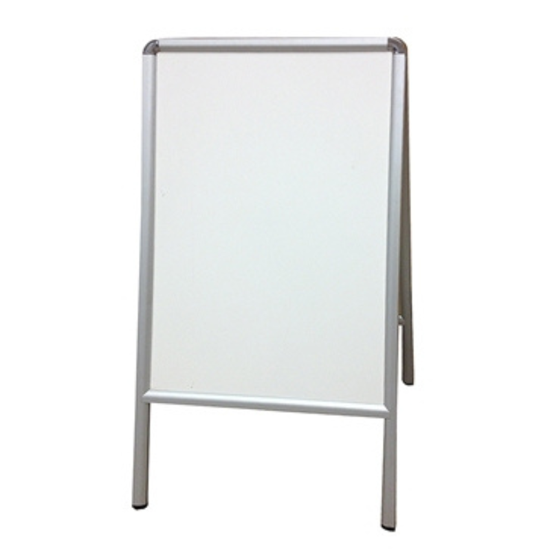 A-Frame Aluminum Sidewalk White Marker Board Easel