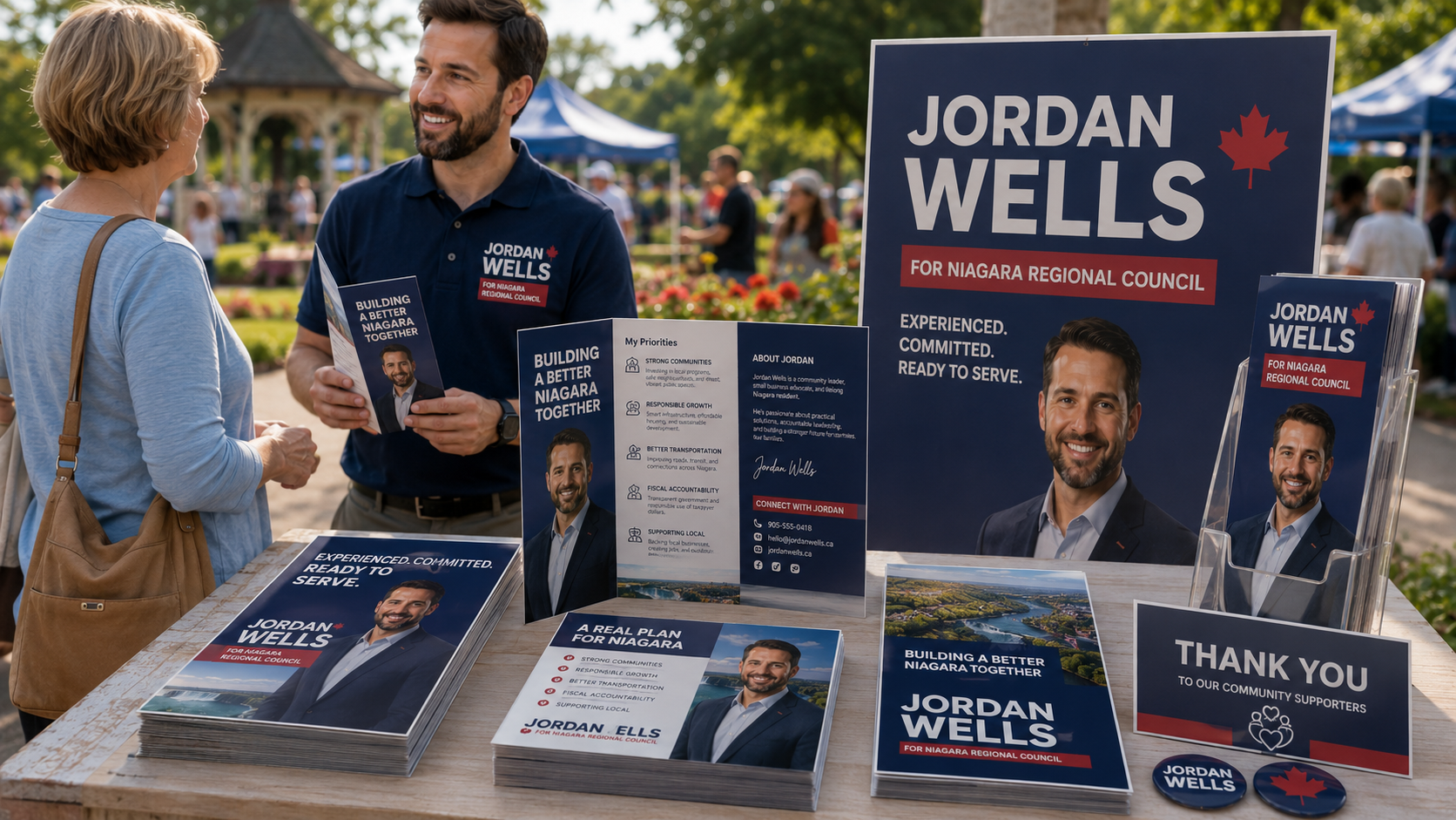 Election campaign flyers and platform brochures