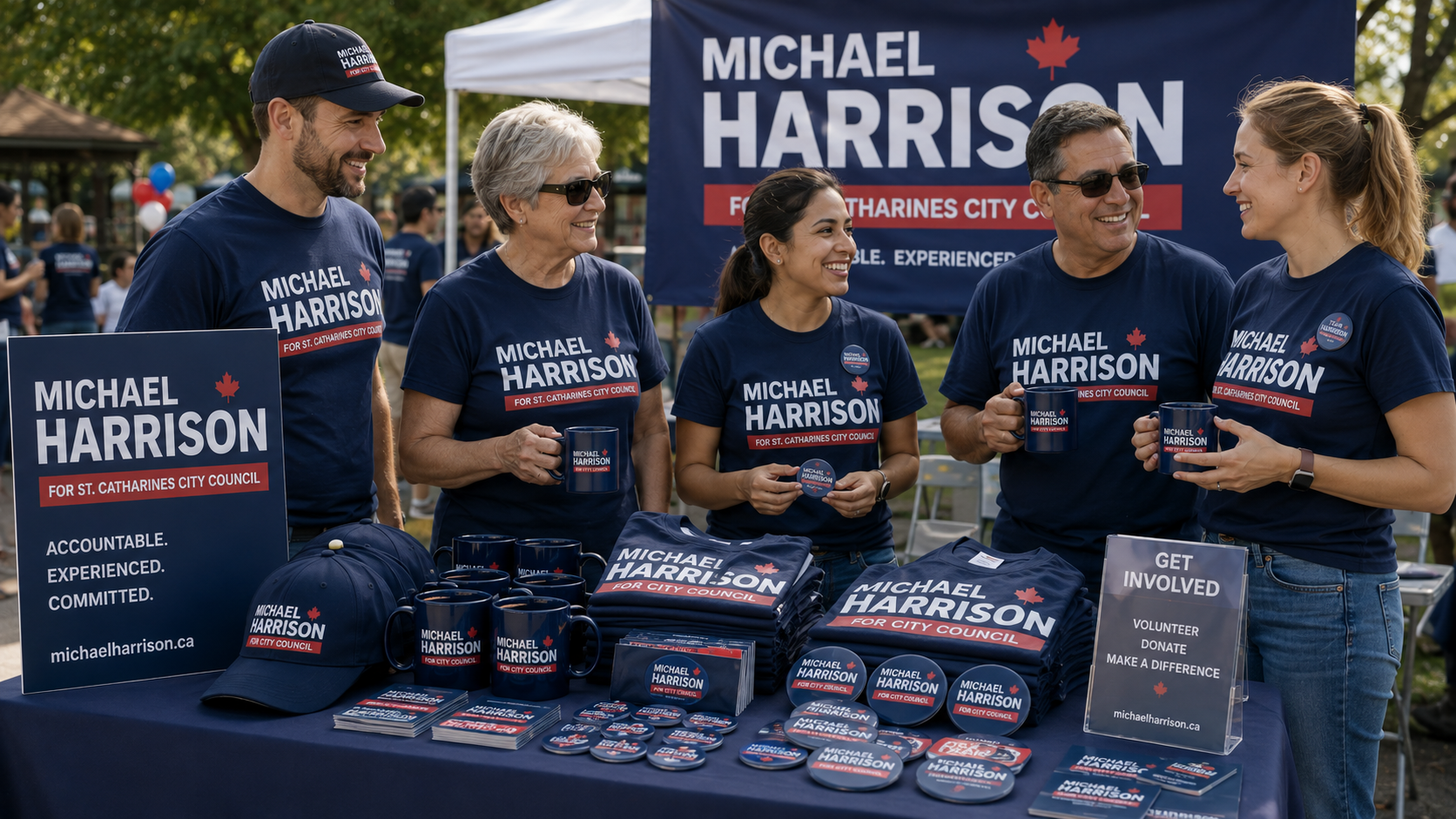 Custom campaign t-shirts, magnets and mugs