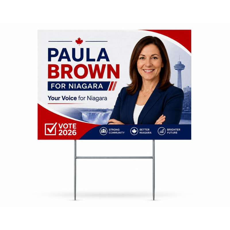 Coroplast Lawn Sign with H-Stand