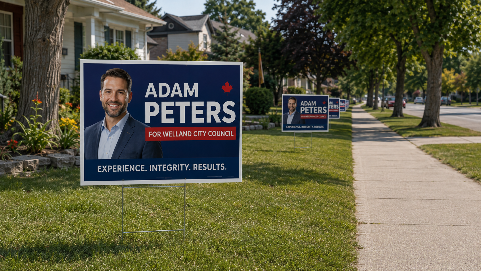 Custom election coroplast lawn signs with H-stakes
