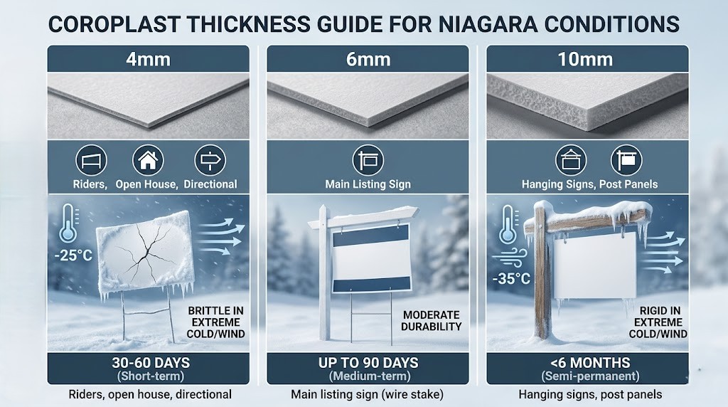 Coroplast Thickness Guide for Niagara Conditions