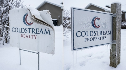 Coroplast vs. Aluminum Which Real Estate Sign is Better for Niagara Winters
