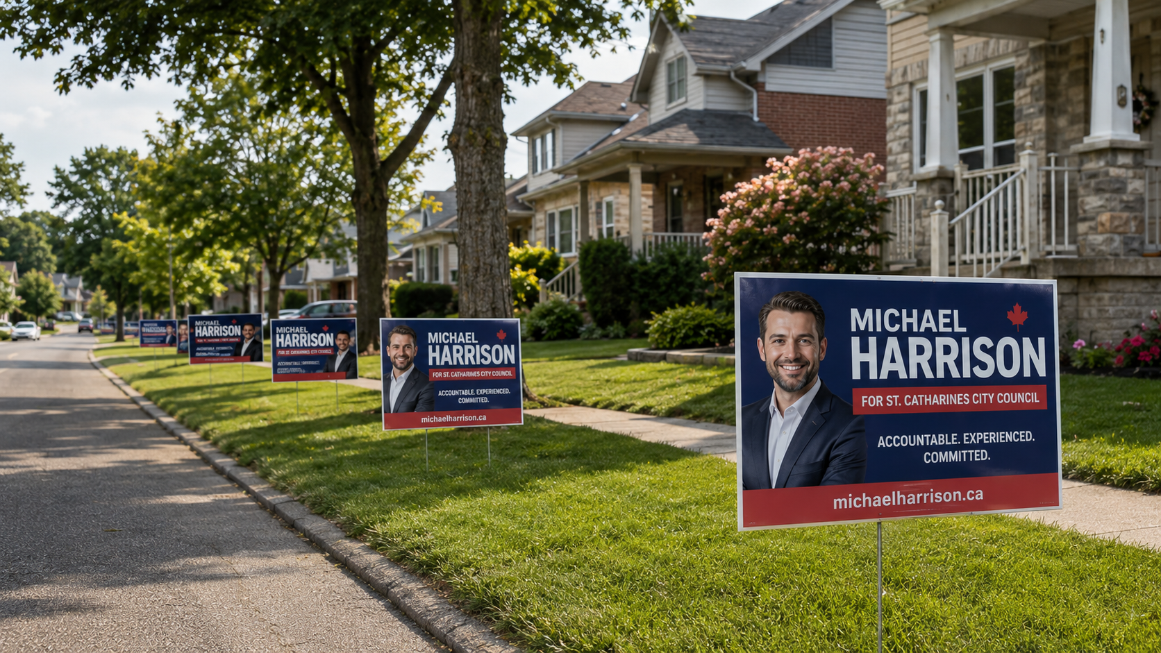 Custom election poly bag signs