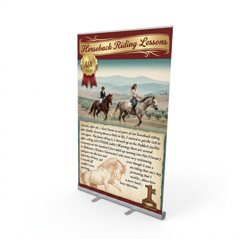 Retractable Roll Up Banner Stand 45"