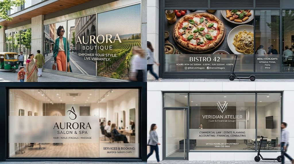 Window Graphics by Business Type What Works in Niagara